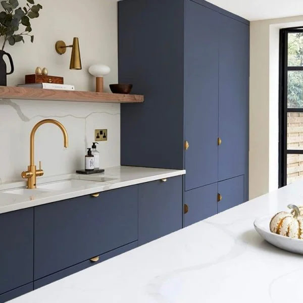 kitchen door navy blue